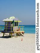 Lifeguard hut on the beach