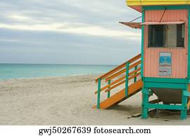 Lifeguard hut on the beach
