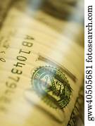 Close-up of US paper currency