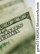 Close-up of US paper currency