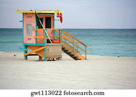 Lifeguard hut on the beach