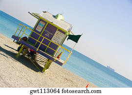 Lifeguard hut on the beach