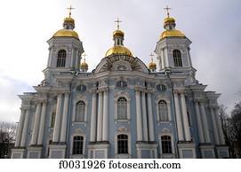 Russia, St Petersburg, Saint Nicolas naval cathedral.