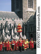 irlanda, dublin, ligado, dia st patrick