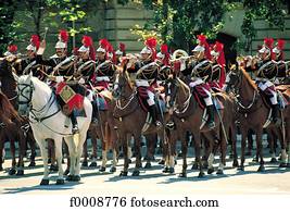 frança, paris, a, republicano, guarda, ligado, dia bastille