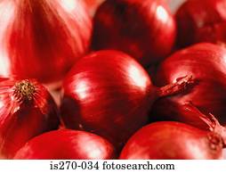 Shiny red onions