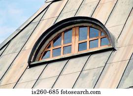 Arched window in roof