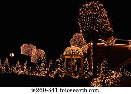 Outdoor Christmas lights on house Stock Photo | 1782528 | Fotosearch