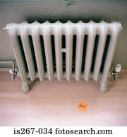 Adhesive note near radiator