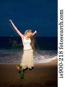 Carefree woman by the sea