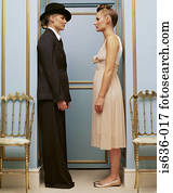 Women in masculine and feminine clothing