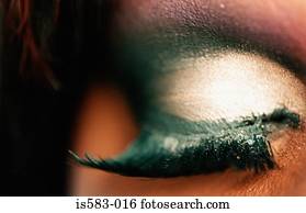 cosméticos, ligado, macho, olho