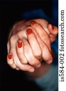 Couple holding hands