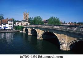 henley, ligado, thames, em, verão