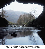 vista, de, um, caverna