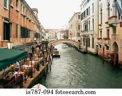 canal, em, veneza