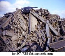 A pile of rubble