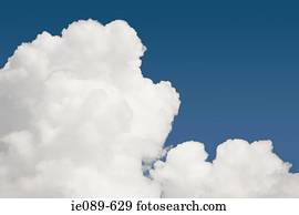 A cloud and blue sky