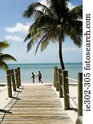 par, ligado, idyllic, praia