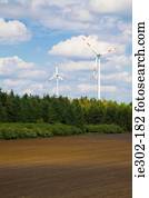 turbinas vento, e, campo