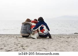 amigos, em, a, costa