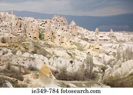 cappadocia, caverna, casas