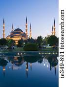 mesquita azul, em, ramadan