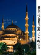 mesquita azul, em, ramadan