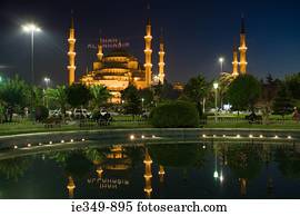 mesquita azul, em, ramadan