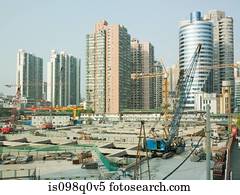construção, em, shanghai