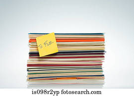 Adhesive note on files