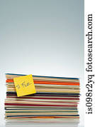 Adhesive note on files