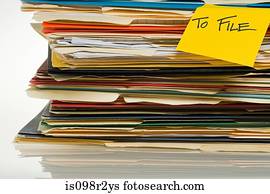 Adhesive note on files