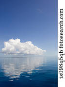 nuvens, acima, pacata, ocean.