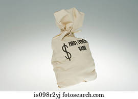 saco, de, dinheiro