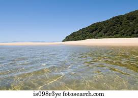 tranqüilo, e, escondido, praia