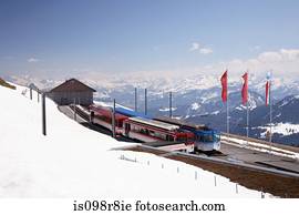 Train station at summit of rigi