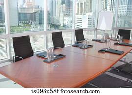 Empty boardroom