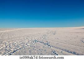 Snow covered hill, Warrington, UK