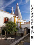 pátio, de, sintra, palácio nacional, sintra, portugal
