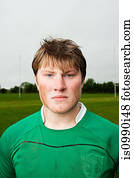 retrato, de, um, jogador rúgbi