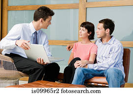 Couple meeting financial advisor