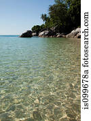 Peaceful scene of sea and coast, Perhentian Besar, Perhentian Islands, Malaysia