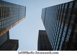 Low angle view of skyscrapers