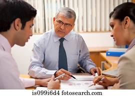 Business executives having a discussion