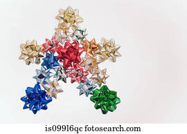Gift bows in star shape