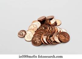 Pile of british coins