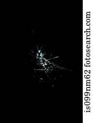 Smashed glass with black background