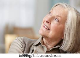 Senior woman looking away, portrait Senior woman looking away, portrait