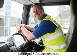 Truck driver, portrait